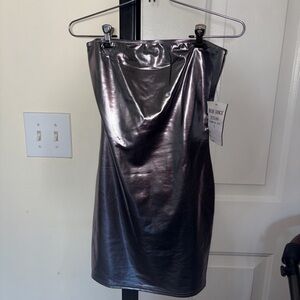 Bear Dance Gunmetal Metallic Dress